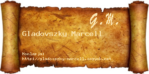 Gladovszky Marcell névjegykártya